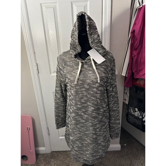 Fabletics Yukon Long Sleeve Fleece Dress Size Large Cream/black Nwt - Picture 12 of 12